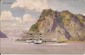 Loreley am Rhein, Germany 1920's Official Rhine Steam Boat, Lorelei, Artist