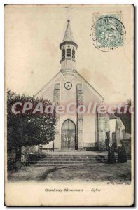 Postcard Old church Coudray Monceau