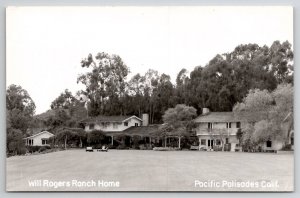 Will Rogers Ranch Home Pacific Palisades CA RPPC California Postcard V29