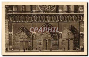 Old Postcard The Small Tables Of Paris Notre Dame Triple Portal