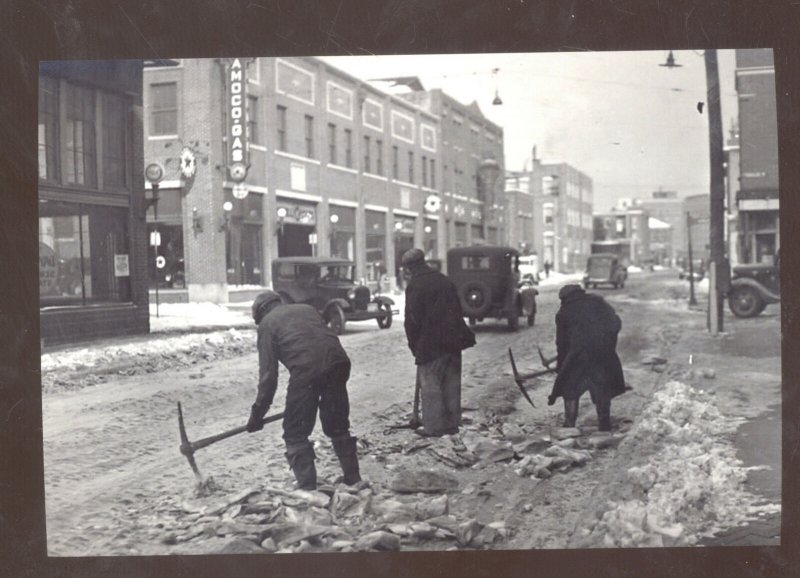 REAL PHOTO NORFOLK VIRGINIA DOWNTOWN STREET SCENE ICE CLEANERS POSTARD COPY