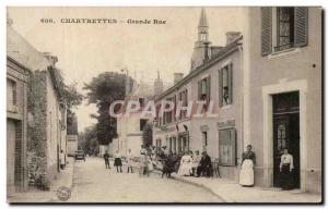 Old Postcard Chartrettes Grande Rue