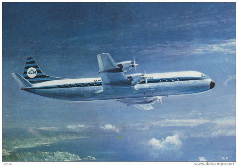 KLM's Lockheed Prop-Jet Electra II Airplane , 1950s