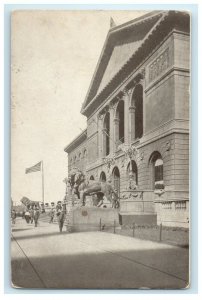 c1910's Main Entrance of The Art Institute Of Chicago Illinois IL Postcard