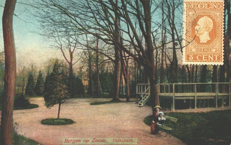 Netherlands Bergen op Zoom Volkspark Vintage Postcard 04.19