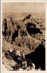 RPPC Bright Angel North Rim and Grand Canyon Postcard E21