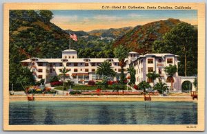Santa Catalina California 1940s Postcard Hotel St. Catherine