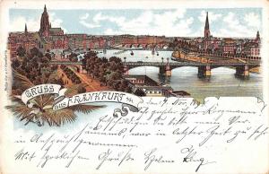 BG19308 gruss aus frankfurt am main  germany litho