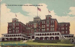 Postcard Polish National Alliance College Cambridge Springs PA