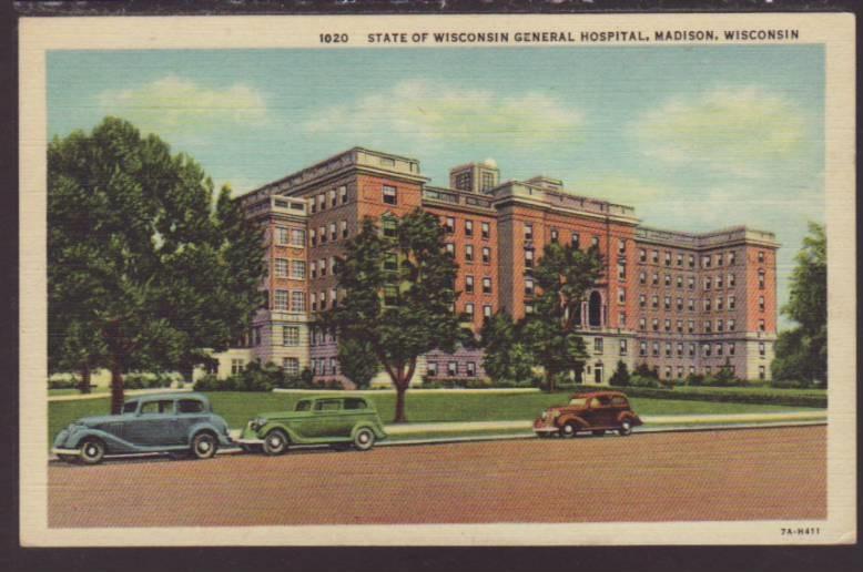 Wisconsin General Hospital,Madison,WI Postcard 