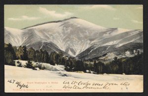 Mount Washington in the Winter Portland ME Used c1906