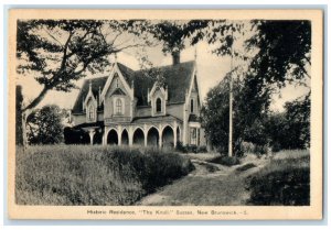 c1930's Historic Residence The Knoll Sussex New Brunswick Canada Postcard
