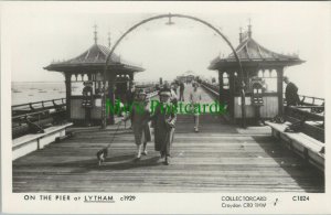Lancashire Postcard - Lytham St Annes 1920's, Dog Walking On The Pier - RS28514