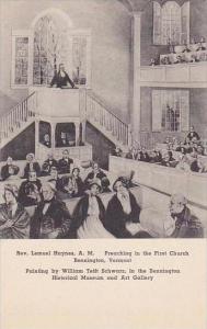 Vermont Bennington Preaching In the First Church Albertype