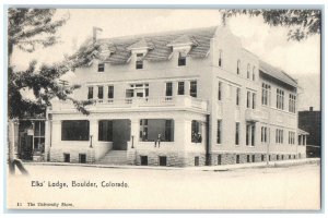 Elk's Lodge Motel Hotel Building Boulder CO, The University Store Postcard