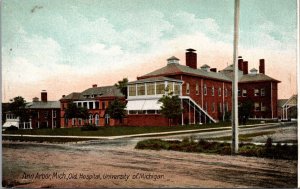 Postcard Old Hospital at the University of Michigan in Ann Arbor, Michigan