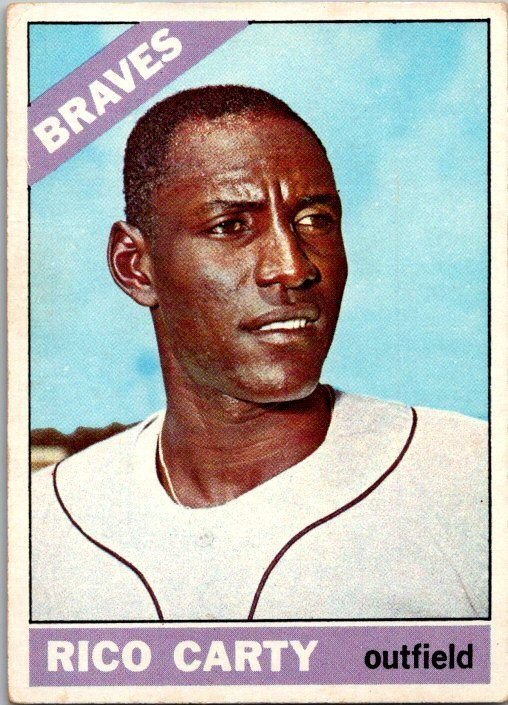 1966 Topps Baseball Card Rico Carty Atlanta Braves sk1989