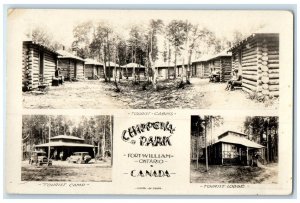 c1930's Chippewa Park Fort William Ontario Canada RPPC Photo Multiview Postcard