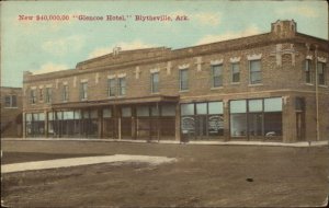 Blytheville AR New Glencoe Hotel c1910 Postcard - RPO CANCEL