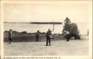 St Andrews New Brunswick NB St Andrews Harbor Golf Links Golfing Vintage PC