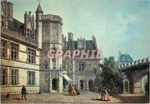 Modern Postcard from Paris Temps Jadis Interior Court of Cluny Hotel