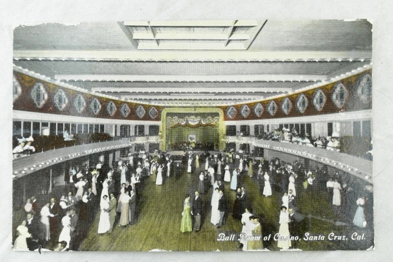 C.1910 Inside View, Ball Room of Casino, Santa Cruz, Cal. Postcard P61