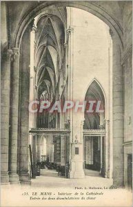 Old Postcard Le Mans Interior Entrance to the Cathedral of two ambulatory Choer