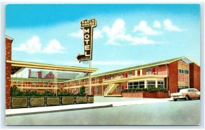 BIRMINGHAM, AL Alabama ~ Roadside RANCH HOUSE MOTEL c1950s Car Postcard