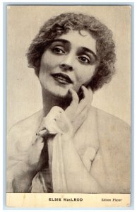 c1910's Elsie MacLeod Edison Player Actress Vaudville Studio Portrait Postcard