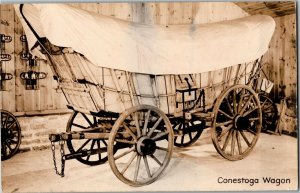 RPPC Conestoga Wagon, Carillon Park Dayton OH Vintage Postcard H40