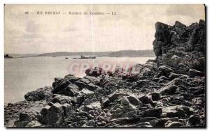 Old Postcard Island Brehat Rocks Guersido