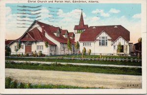 Edmonton Alberta Christ Church & Parish Hall c1943 Postcard E82 *as is