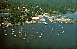 Connecticut Essex Aerial View Of Essex Harbor