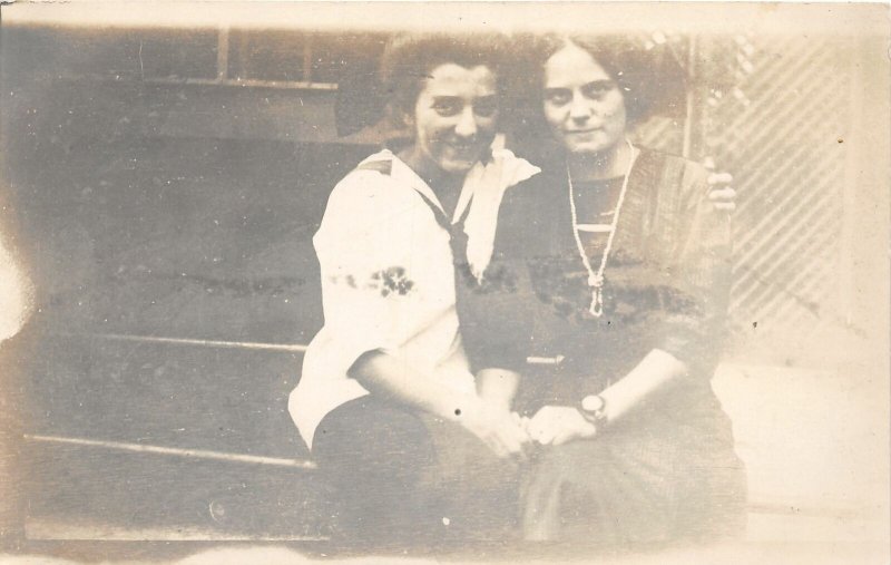 G80/ RPPC Postcard c1910 Lesbian Gay Interest Women Holding Hands 23 