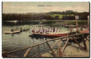 Old Postcard Lourdes Lake