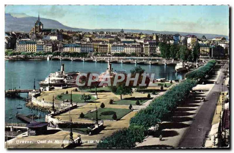 Modern Postcard Geneva Quai du Mont Blanc