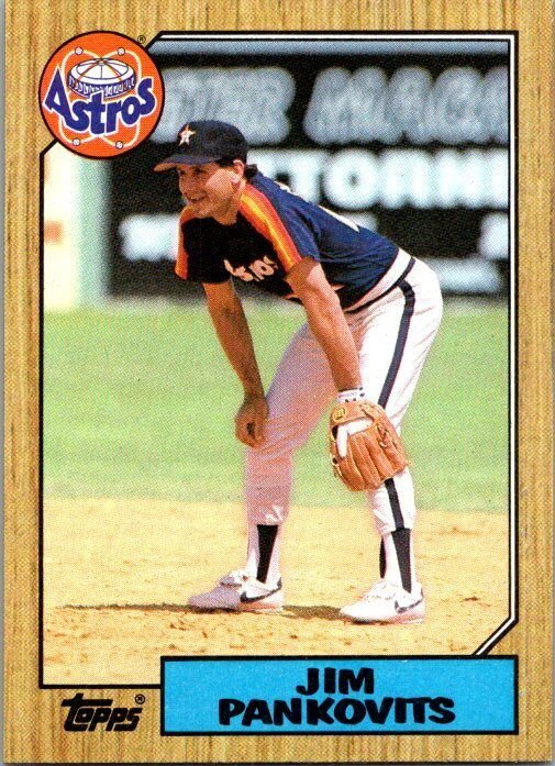 1987 Topps Baseball Card Jim Pankovits  Houston Astros sk3368