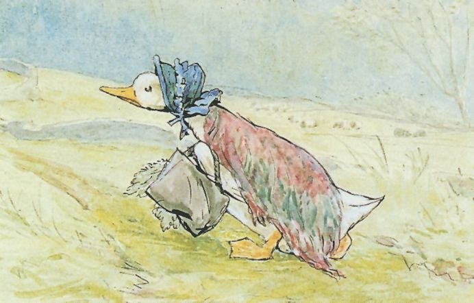 The Tale Of Jemima Puddle Duck Beatrix Potter 1908 Book Postcard