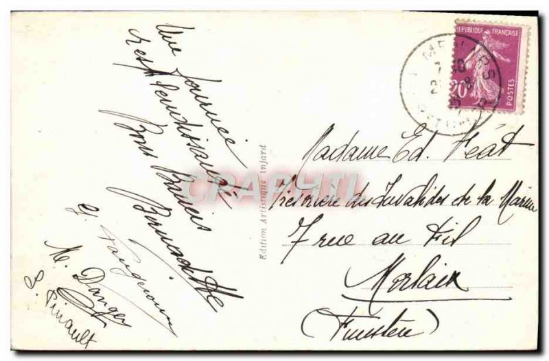 Old Postcard Menars Chateau La Rotonde Soufflot View Gardens