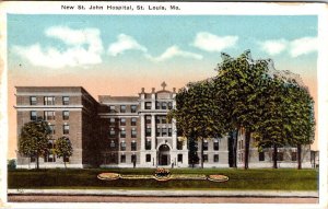 St Louis, MO Missouri  NEW ST JOHN HOSPITAL Medical Center  ca1920's Postcard