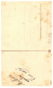 Shepherd walking Flock of Sheep  artist signed