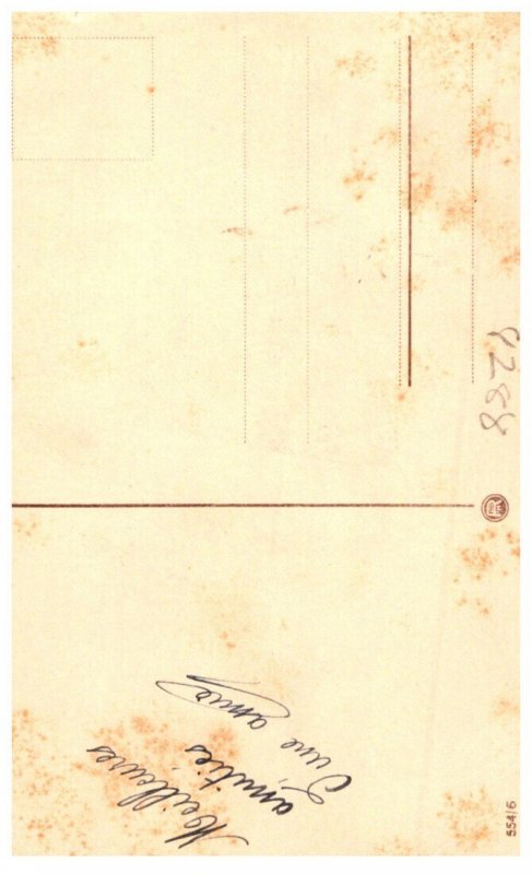 Shepherd walking Flock of Sheep  artist signed