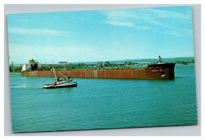 Vintage 1960's Postcard The James R. Barker Great Lakes Superfreighter Michigan