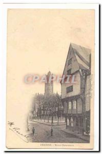 Peronne Carte Postale Ancienne Maison Renaissance