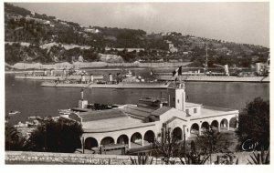 Vintage Postcard Villefranche Sur Mer La Gare Maritime RPPC Photo