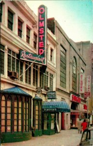 Olmsted Restaurant Washington DC UNP Chrome Postcard B11