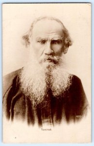 1910's RPPC LEO TOLSTOY RUSSIAN AUTHOR ANTIQUE POSTCARD PRINTED IN GERMANY