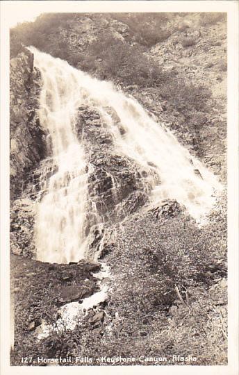 Alaska Horsetail Falls Keystone Canyon Real Photo