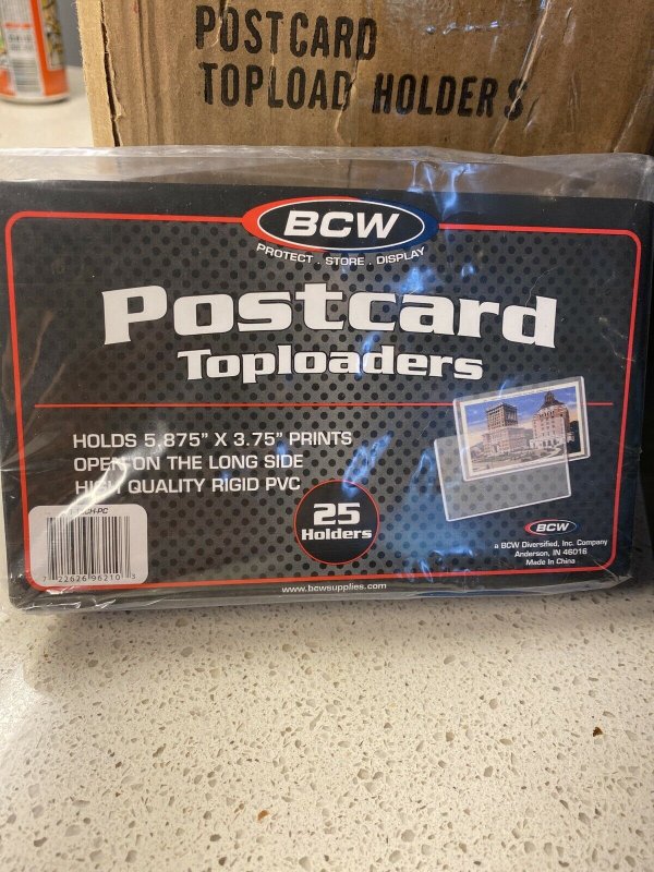500 Postcard Rigid Sleeves Topload 5 7/8 x 3 3/4 BCW Protector Bulk Collection