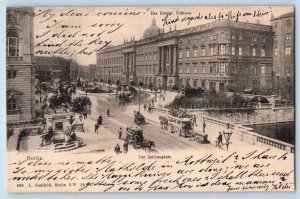 Berlin Germany Postcard The Palace Square Horse Carriage 1903 Antique